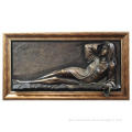 Copper Decoration Bronze Woman Wall Relief Statue